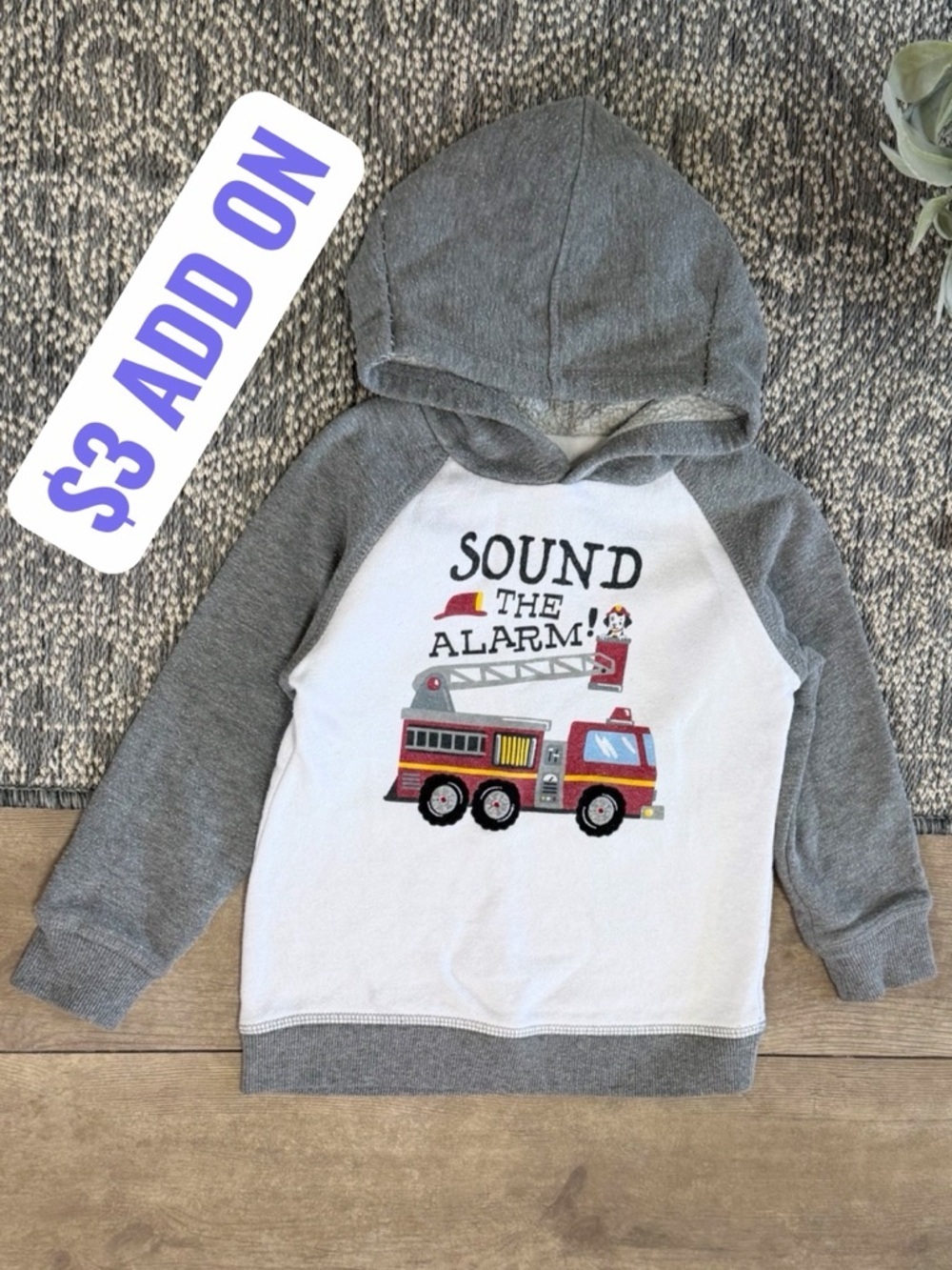Kids Headquarters Fire Truck Hoodie 4T Toddler Boy ‘Sound the Alarm’